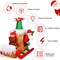 Costway 6Ft Long Inflatable Santa Claus Flying Airplane Blow Up Christmas Decoration